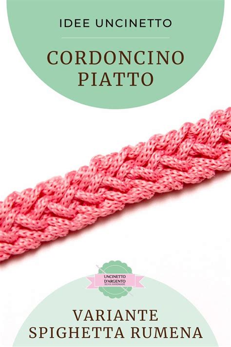 Cordoncino piatto uncinetto .